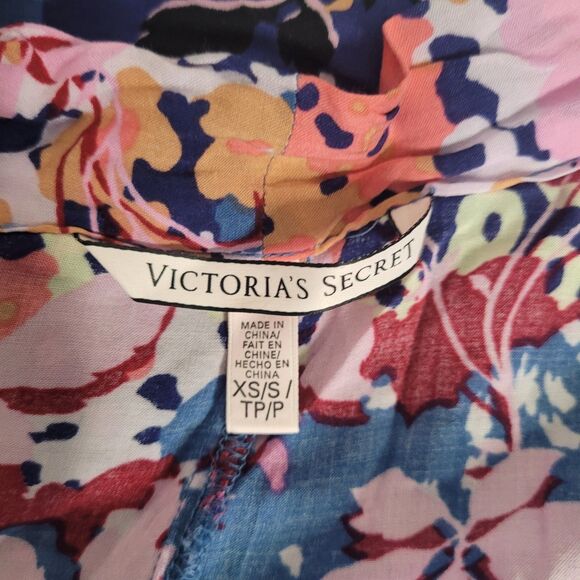 Victoria's Secret XS cardigan kimono floral patchwork sleeveless open front - Picture 9 of 10